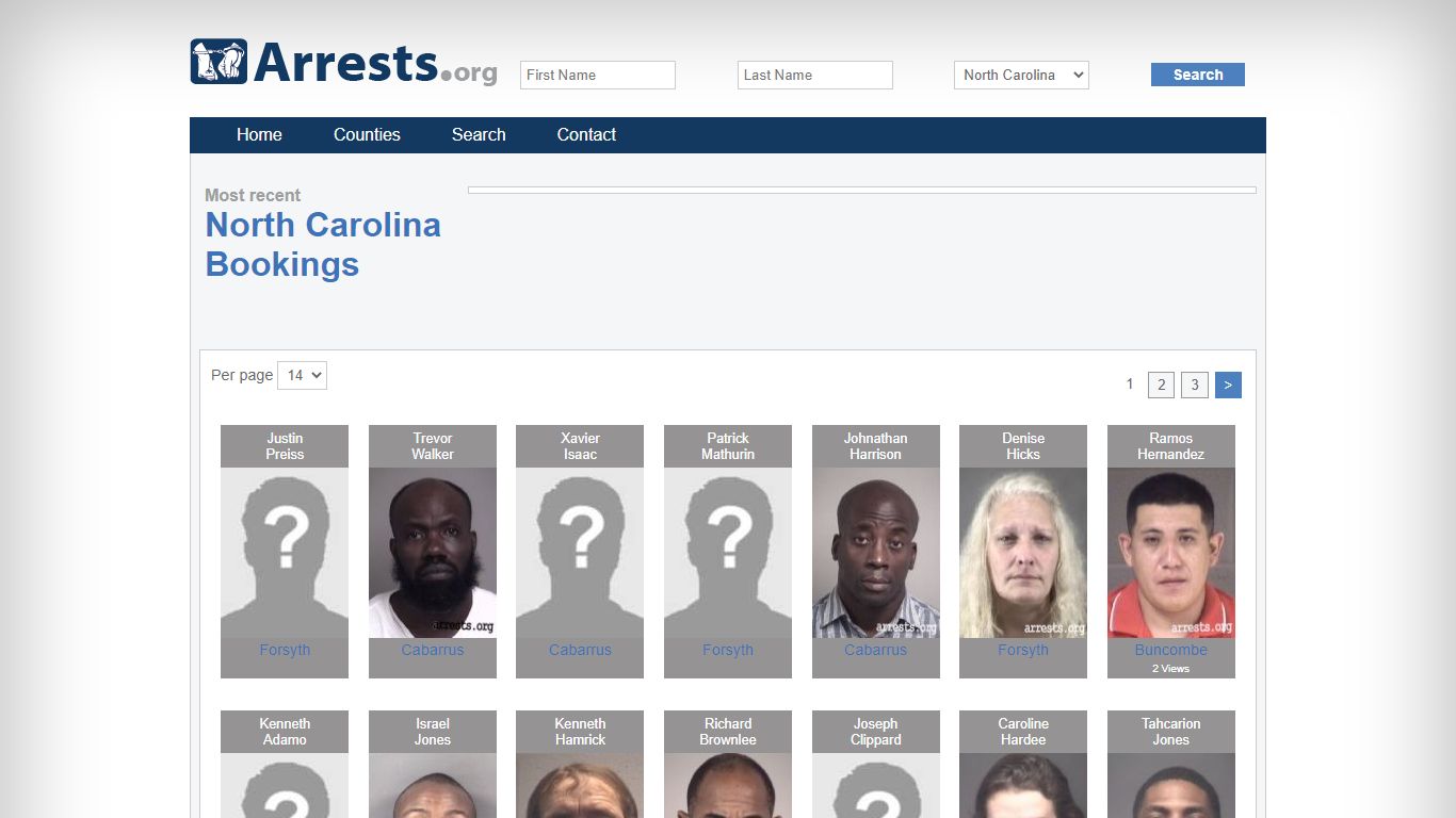 North Carolina Arrests and Inmate Search